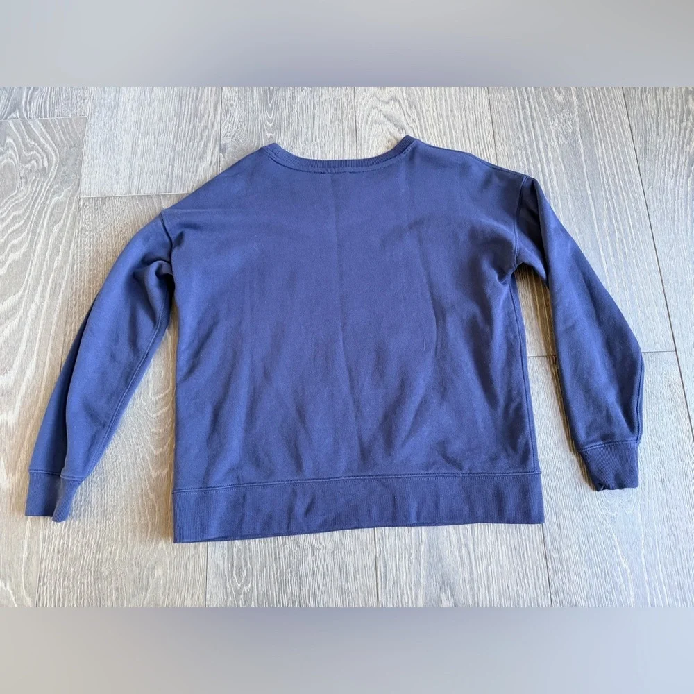 J.Crew Oversized University Terry Apres Ski Crewneck Sweatshirt in Navy Size XXS